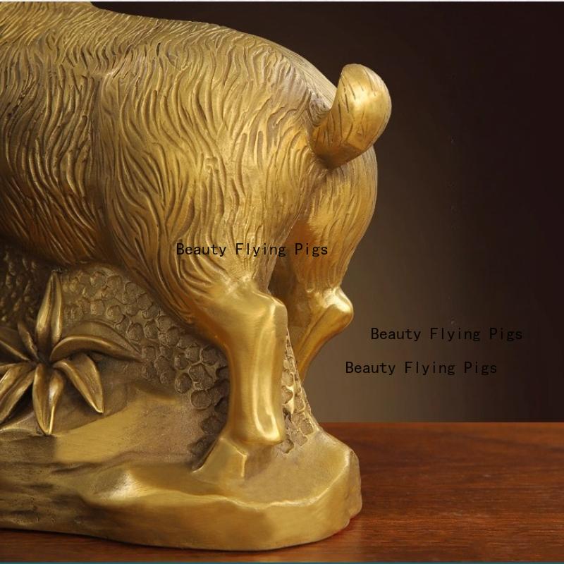 1pc Metal Sheep Ornament Home Decoration Metal Animal Handicrafts Desktop Animal Ornaments Chinese Zodiac Sheep Sculpture
