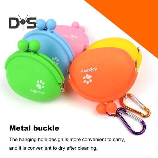 Silikon hundegodbitpose for valp snackpose Fanny Pack med klips Bærbar hundematholder for utendørs trening
