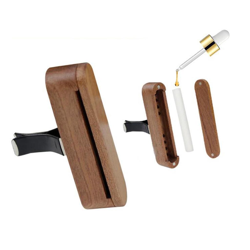 Latikaly Car Aroma Clip On Aroma Holder for Car Refill Carafer Drive Aroma Clip (Wood)