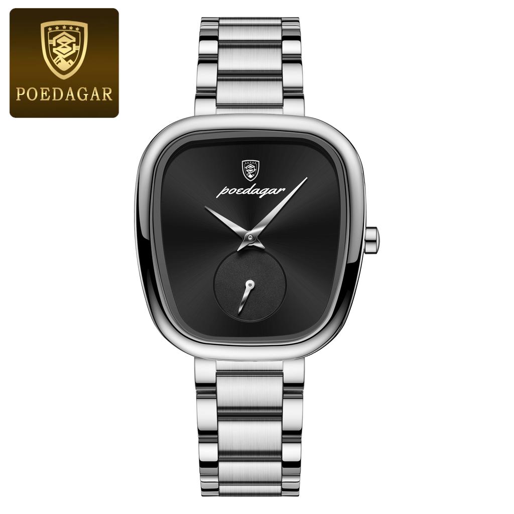 POEDAGAR Top Fashion Woman Wristwatch Waterproof Stainless Steel Quartz Ladies Watch Luxury Elegant Watches Female
