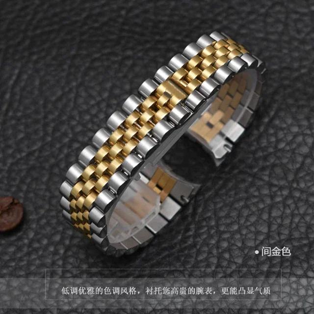 Watchbands For Rolex DATEJUST DAY-DATE OYSTERPERTUAL DATE Stainless Steel Watch Accessories Strap 17mm 20mm 21mm Watch Bracelet