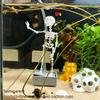 Aquarium Dancing Skeleton Bubbler Realistic Interactive Fish Tank Decor with Air Hose for Saltwater Aquarium Landscape