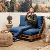 Two Piece Seat Pallet and Back Cushions - Navy Blue