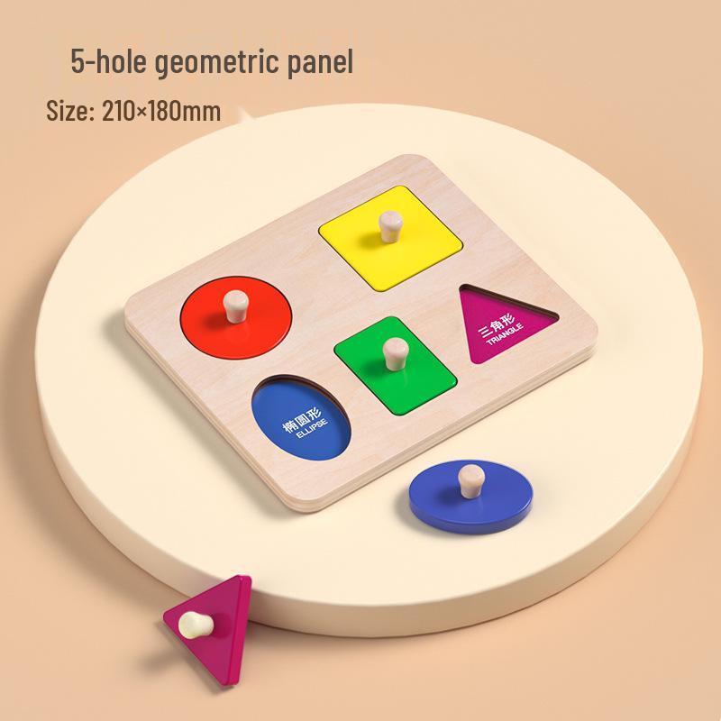 Montessori Shape Matching Puzzle Board for Infants, 1-2.5 Years Old