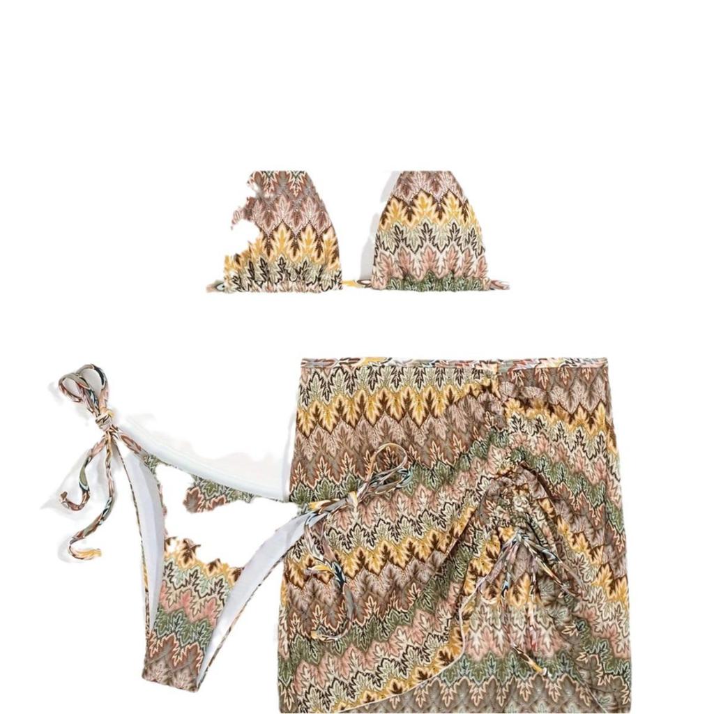 Underwire Push-up Bikini Set with Special Fabric