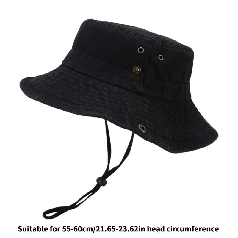 Breathable Cotton Bucket Hat For Outdoor Activity Foldable Sun Protective Unisex Design Fisherman Hat For Women Men