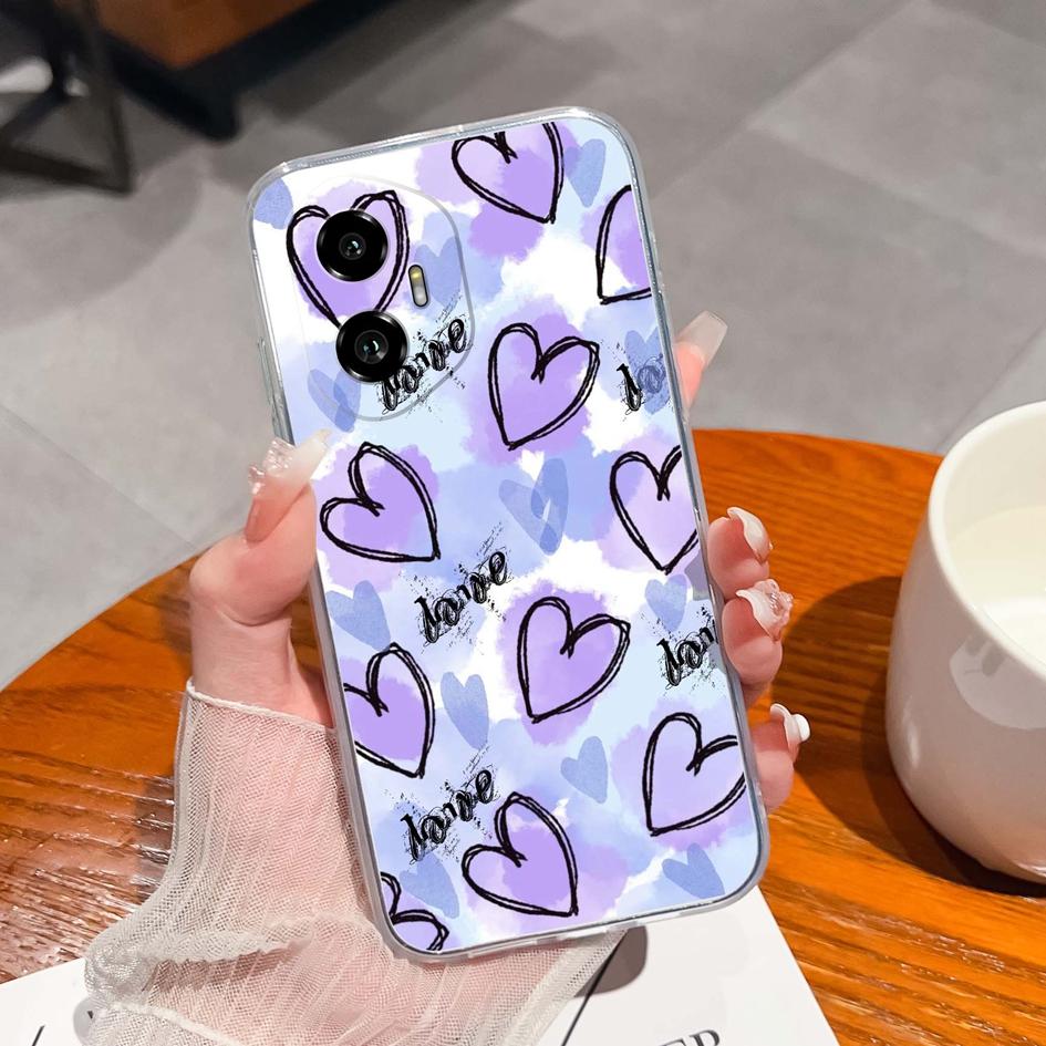 Silicone Soft TPU For Huawei Honor 300 Pro 70 200 Lite X5B Plus X6 X6B X6S X8 Back Cover Fashion Pink Bow Tie Pattern Transparent Anti Slip For Huawei