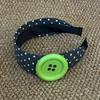 Trend Non-slip Teeth Button Polka Dots Headband Sweet Hair Styling Women Hair Hoop Wide Hair Accessories Women's Fashion
