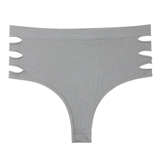 

Бесшовное нижнее белье для женщин Cheeky Bikini Трусики с высоким вырезом и V-образным вырезом Трусы с утягивающим эффектом и подтяжкой бедер L серый