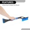 1pc 60x11cm Universal Car Ice Scraper Brush with Broom - SUV Snow Frost Remover for Car Truck RV Windscreen Side Window Anti Crash - Plastic Blue