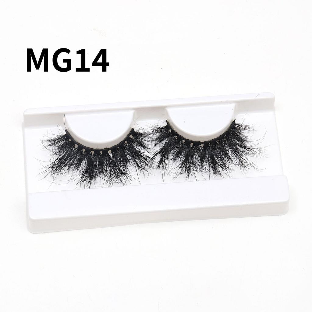 Dense Explosive Mink Hair 27mm Extended False Eyelashes Multi-layer Three-dimensional Curled Long Eyelashes Cross-border Supply
