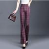 Women's Spring 2025 Plaid Micro-Flare Pants - Slimming & Elastic