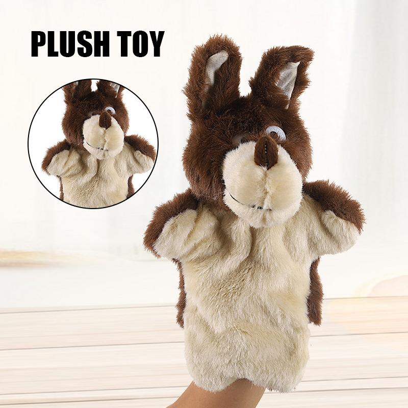 Cute Plush Hand Puppet Pretend Playing Doll Soft Animal Puppet Parent Child Interaction Toy Christmas Gift