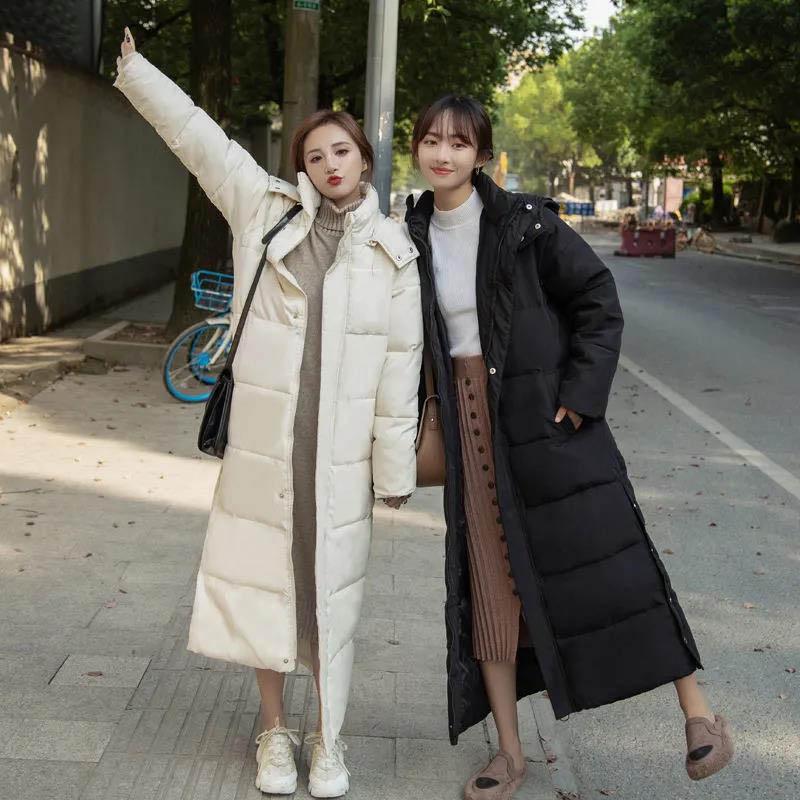 Clothes Women's Jacket Winter Mid-length Korean Style Small Student Jacket Loose and Thick
