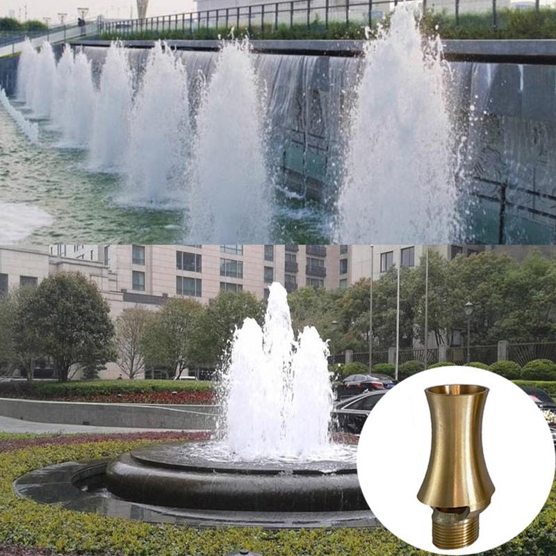 1Pc 1/2" 3/4" Brass Cascade Water Fountain Nozzles Spray Head Pond Garden Decoration Outdoor Water Fountain Nozzles