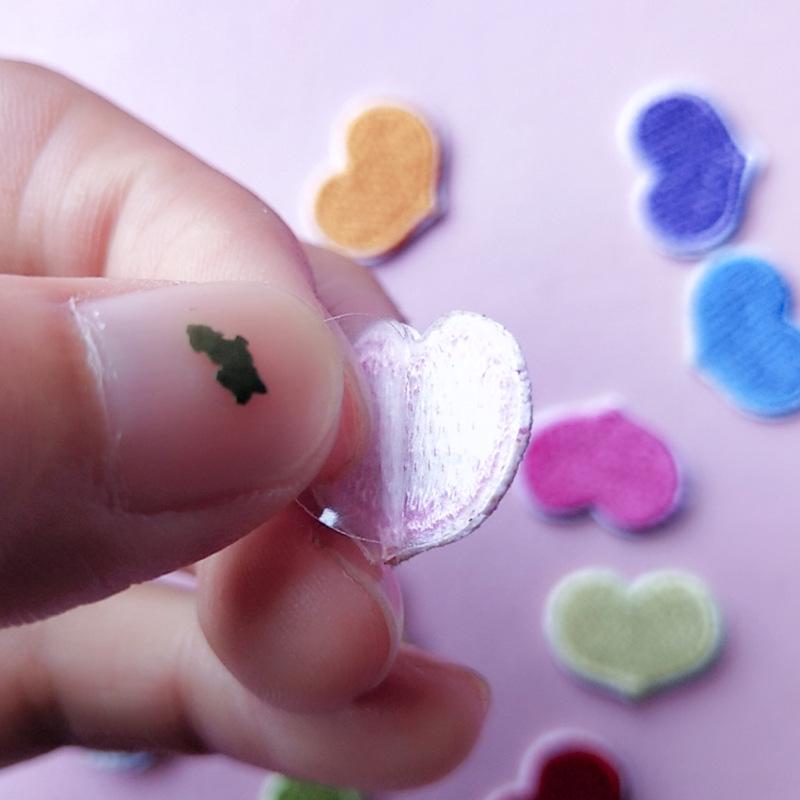 Na Yang Heart Embroidery Self-Adhesive Patch for DIY Clothing and Decoration