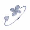 S0124 Simple Women'S Open Bracelet, Slightly Inlaid With Aaa Zircon