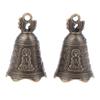 2 Stücke Retro China Mini Bronze Skulptur Beten Buddha Feng Shui Glocke Hausgarten Dekorative Windglocken Auto Anhänger Zubehör