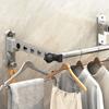 Stainless Steel Wall Mounted Clothes Hanger Non-Punching Clothes Drying Hanger Drying Rack  Balcony