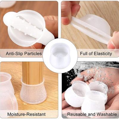8 Chair Leg Caps Rubber Feet Protector Table Feet Cover Non-Slip Chair Pad