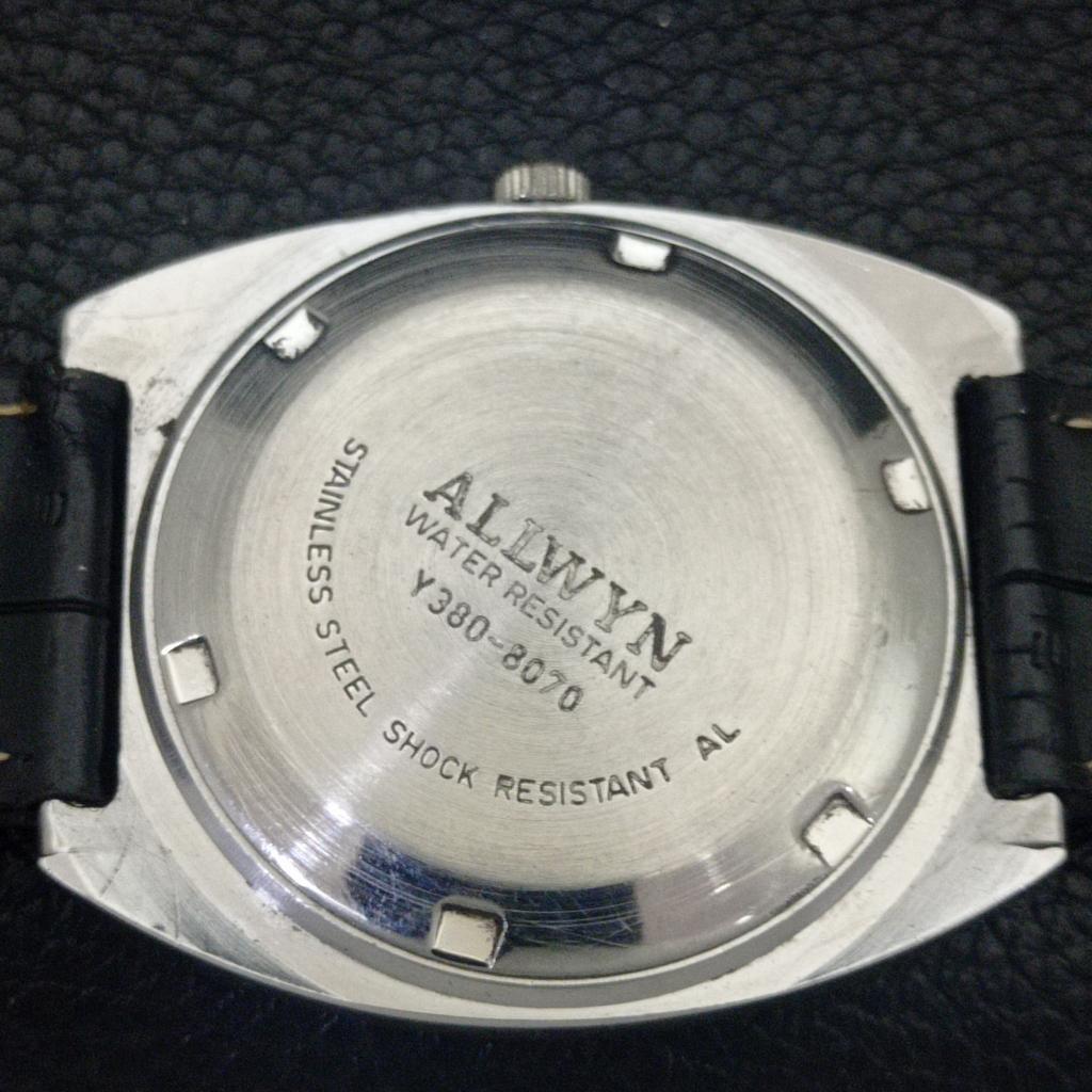 ALLWYN HAND-WINDING 6300A VINTAGE INDIA MENS BLUE COLOR DIAL WATCH a703946-1