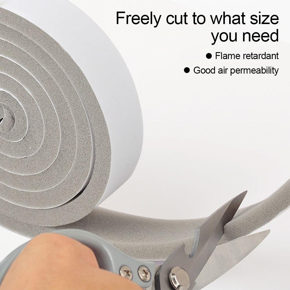 2M Wearable Sliding Window Weather Strip Soundproofing Foam Door Bottom Seal Tape Dustproof Self Adhesive Window Gap Hardware
