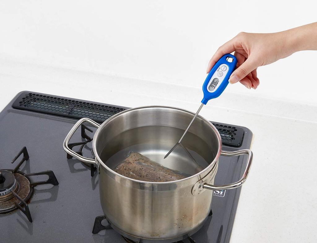 Tanita IPX7 Remembers Measured Stick Thermometer Thermometer, Cooking, Waterproof, -50~250°C, Blue, TT-508N BL, Temperature,