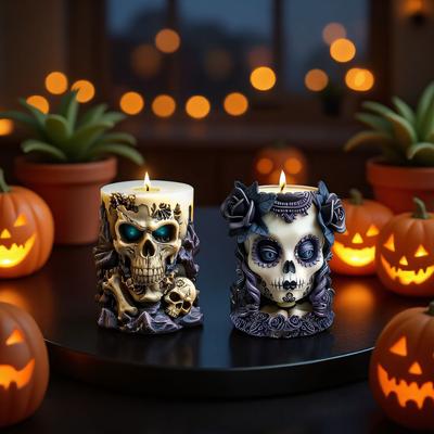 Silicone Skull Candle Mold For Halloween Creative DIY Candle Making Kit