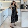 2026 Summer Maternity Korean Style Cotton T-shirt Chiffon Patchwork Dress