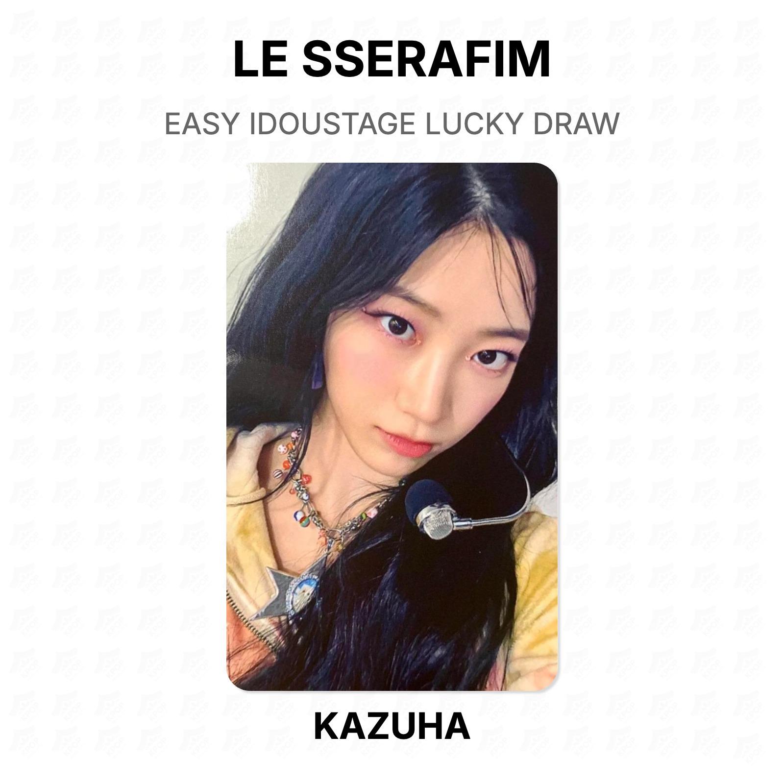 LE SSERAFIM EASY IDOUSTAGE LUCKY DRAW Official Photocard KAZUHA