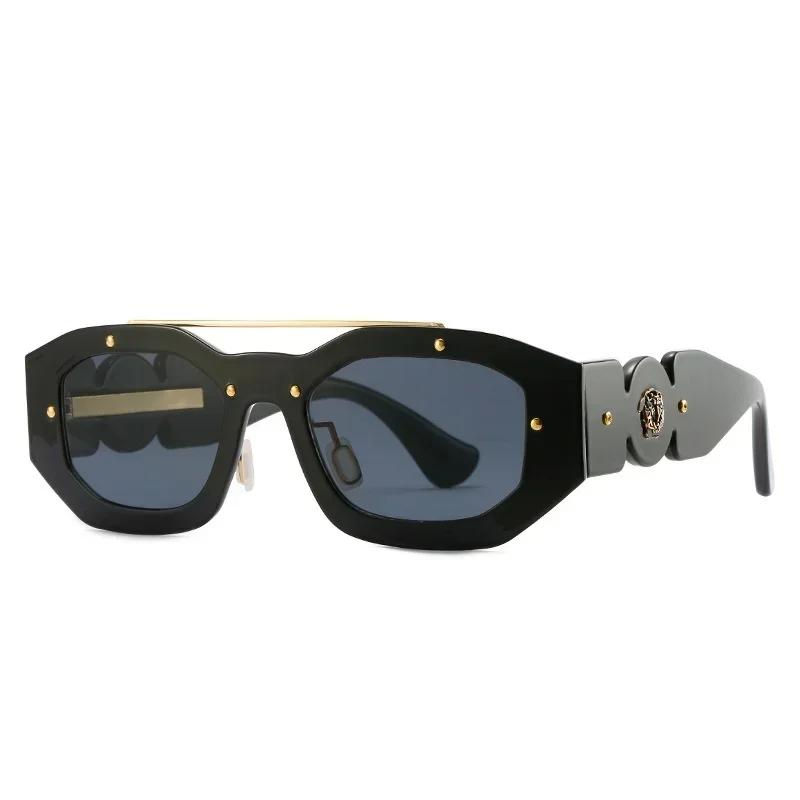 Fashion Punk Sunglasses Men Vintage Y2K Polygon Eyewear Women Luxury Designer Unique Sun Glasses