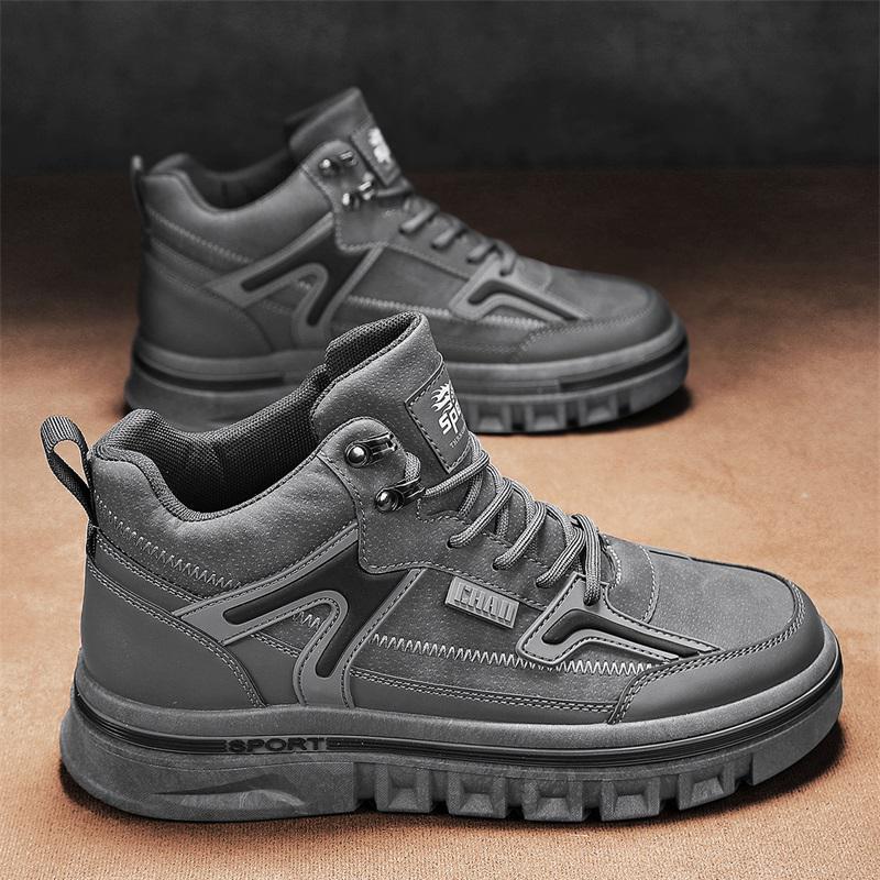 

Новые мужские спортивные ботинки Мартин для улицы, повседневная рабочая обувь на все сезоны, модные ботинки с высоким берцем в стиле ретро на толстой подошве 44