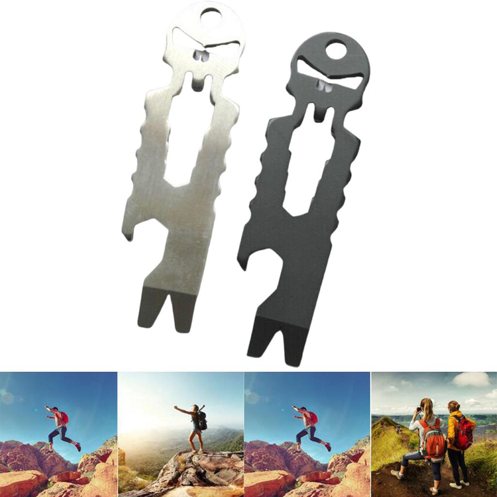 Multifunction Stainless Steels Pry Bar Tool Survival Tool, Multipurpose Crowbars Tool Bottle Opener Outdoor Camping Tool