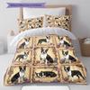 Cute Flower Puppy Pattern Bedding,Quilt Set Quilt Cover Pillowcase Home Birthday Gift (1 * Duvet Cover + 2 * Pillowcase, Without Core)
