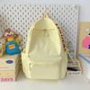 Summer Korean version fresh solid color casual size backpack large capacity primary and secondary school students go out to play small backpack