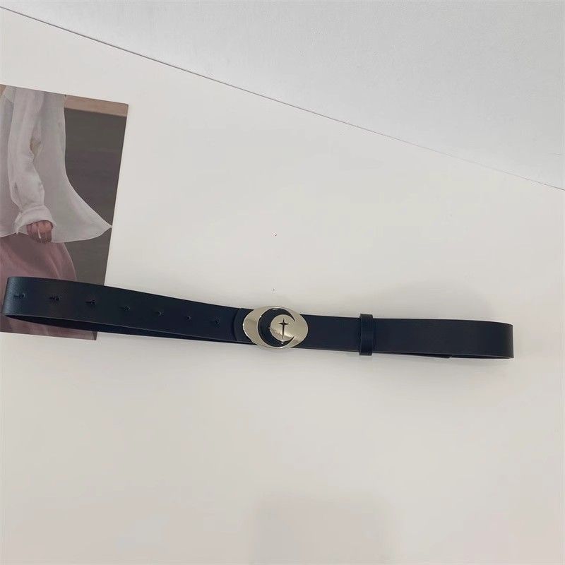 

Style Essential Simple Pink And Black Pu Belt For Women Ideal For Y2k And Casual Looks чорний