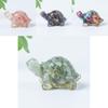 Resin Turtle Aquarium Decor With Natural Crystal Chips For Home Office And Gift