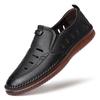 Men's shoes 2025 summer new sandals men's hollow hole shoes men's casual foot cool leather shoes
