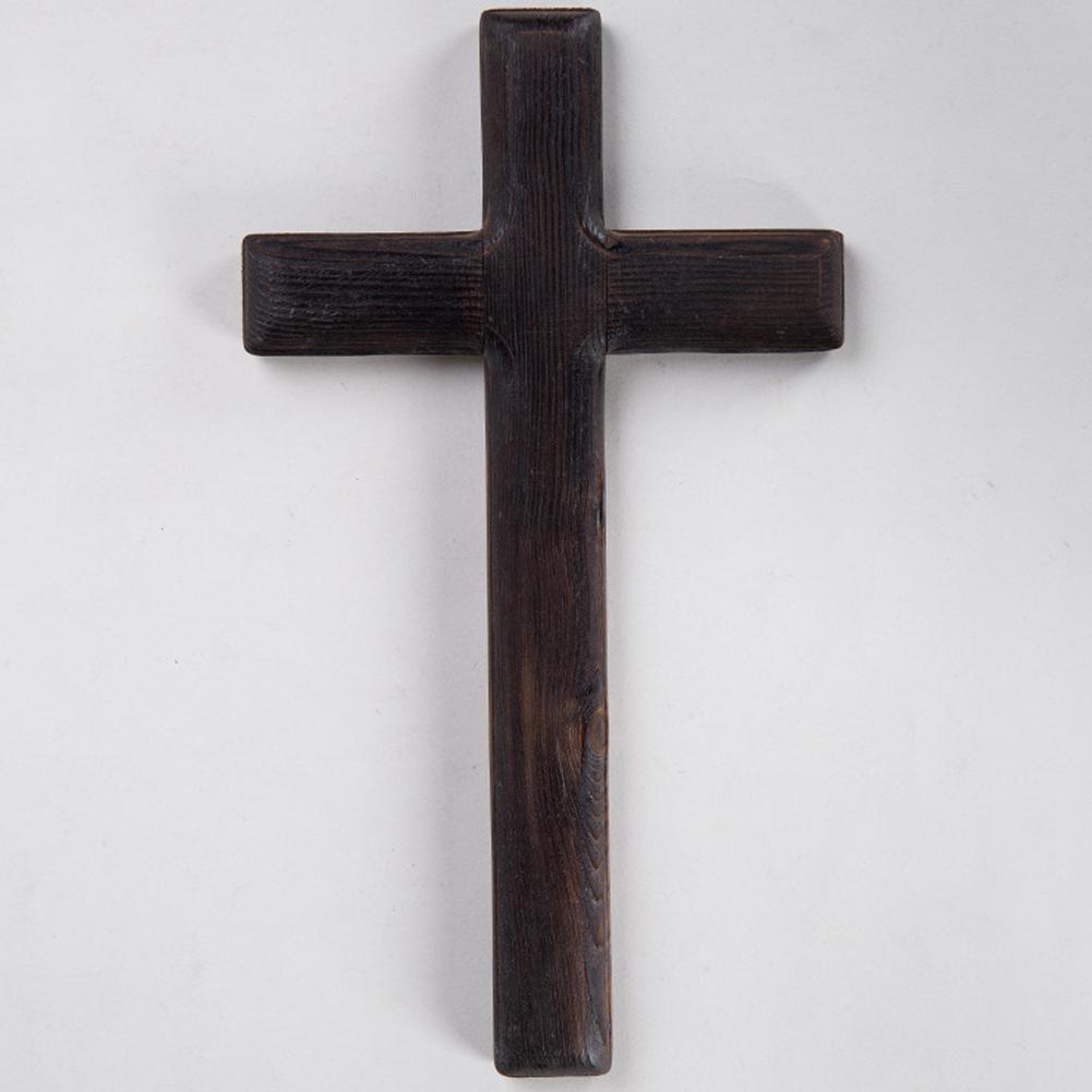 Crosses Wall Decor Black Color Wooden Wall Hanging Crosses Sign for Home Weddings Party Spa