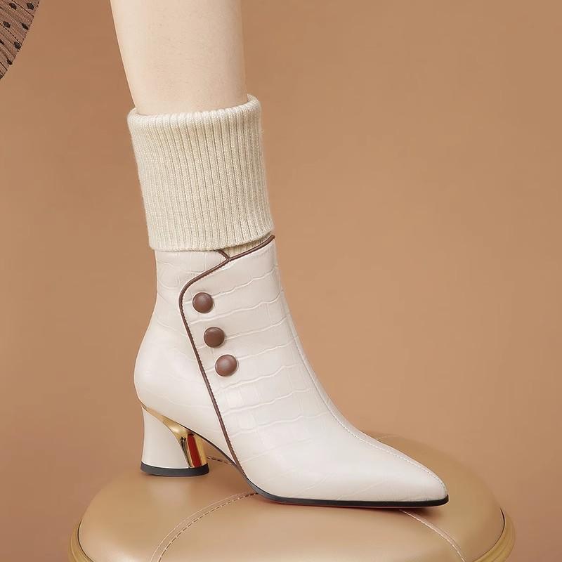 

Узкие сапоги с острым носком, женские белые шерстяные сапоги, женские теплые флисовые сапоги на толстом каблуке и низком каблуке 38