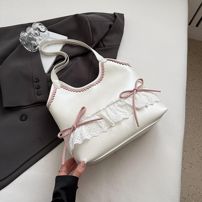 Fashion ballet style butterfly armpit bag women's new niche design shoulder bag large capacity tote bag