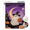 DIY 3D Pearl Painting Canvas Halloween Ghost Pumpkin Pattern Relaxing Leisure Craft Kit for Adults Home Decoration Art Supplies