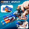 4-S Shark Graffiti Toy Blaster Set with Target EVA Soft Foam Darts Wrist Strap Interactive Shooting Game for Kids Boys Gift