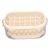 2 Trays Round Square Ice Cube Trays with Lid and Bin for Freezer Ice Cube Molds with Shovel Making 54 Ice Cubes [soft