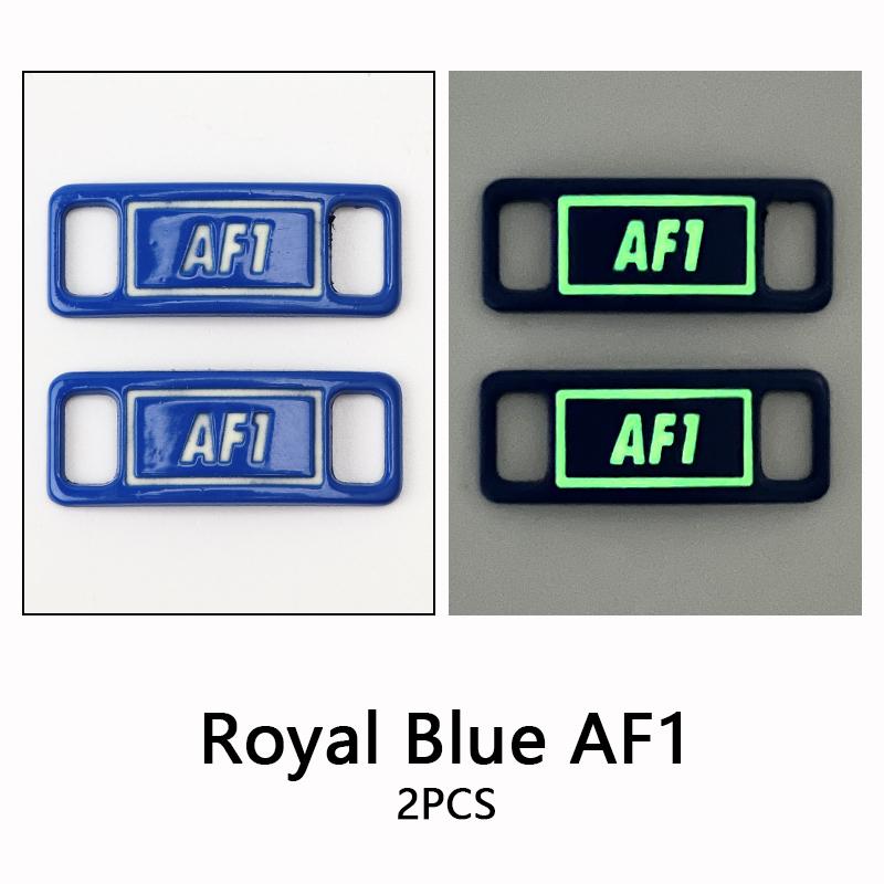 New AF1 Luminous Shoelaces Buckle Sneaker Decorations Glowing Metal Lock for Shoelace DIY Laces Chapa Shoe Accessories 2pcs/pair