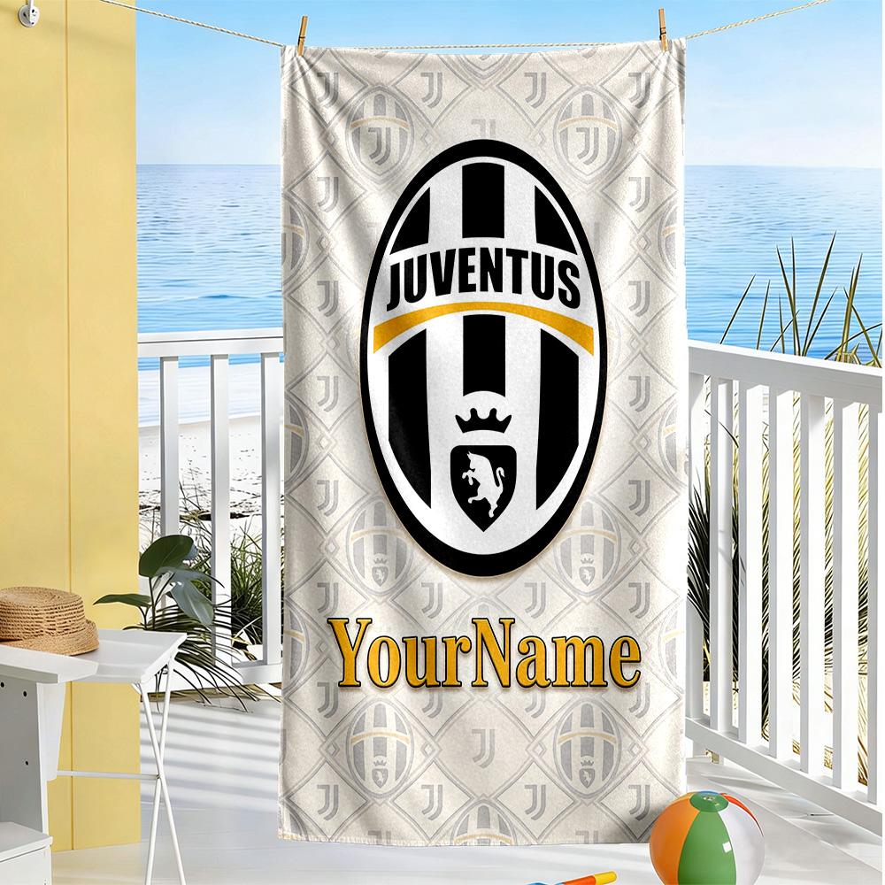 Juventus Personalized Name Beach Towel Quick-Dry Soft Microfiber Suitable for Sports Travel Swimming Yoga Bathroom Beach And Pool