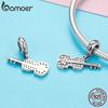 BAMOER New Collection 925 Sterling Silver Violin Shape Clear CZ Charms Beads Fit Original Bracelet