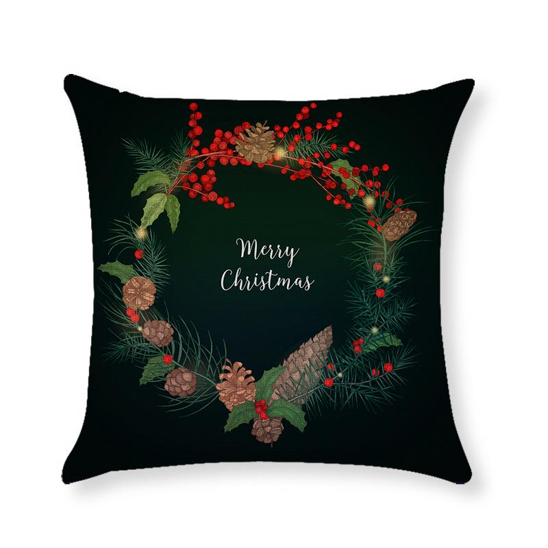 Home Christmas Throw Pillow Cover Holiday Home Cushion Cushion Cover Sofa Side Sleeping