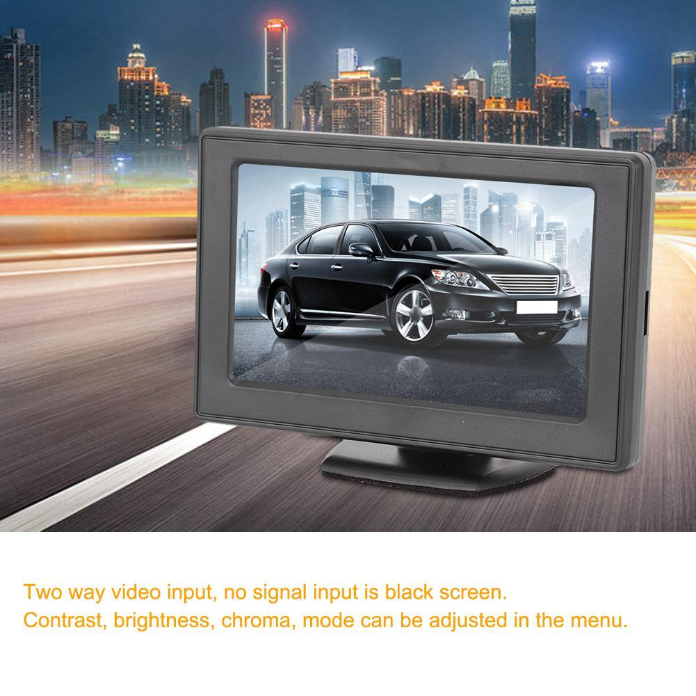 4.3in 3W TFT LCD Screen Car Rearview 2Way AV Input HD Monitor for DVD Reverse Camera