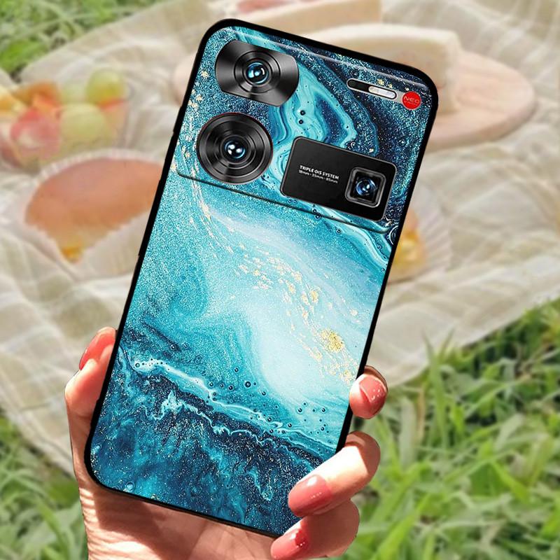 Shockproof Funda For ZTE Nubia Z60 Ultra Case Silicon Black Soft Bumper for Nubia Z60 Ultra Phone Cases Z60Ultra Cartoon Shell